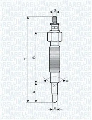 MAGNETI MARELLI 062900037304 Свеча накаливания