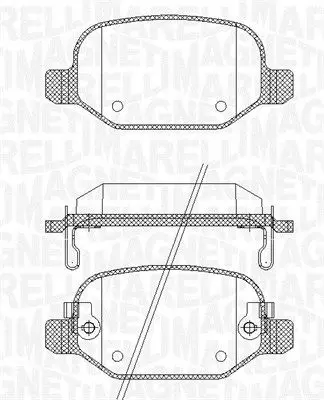 MAGNETI MARELLI 363916060688 Комплект тормозных колодок