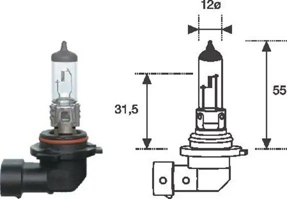 MAGNETI MARELLI 002577300000 Лампа накаливания HB4 12V