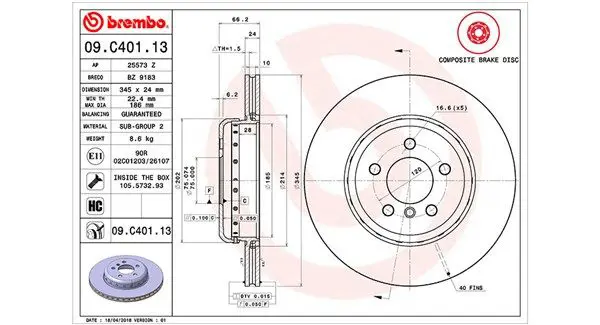 MAGNETI MARELLI 360406130704 Тормозной диск
