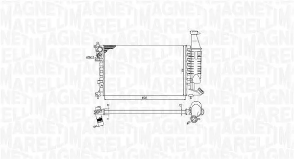 MAGNETI MARELLI 350213186400 Радиатор, охлаждение двигателя