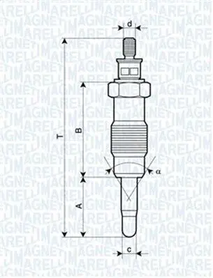 MAGNETI MARELLI 062580704304 Свеча накаливания