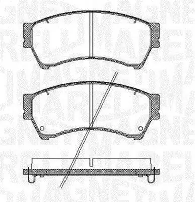 MAGNETI MARELLI 363916060699 Комплект тормозных колодок