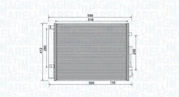 MAGNETI MARELLI 350203984000 Радиатор кондиционера