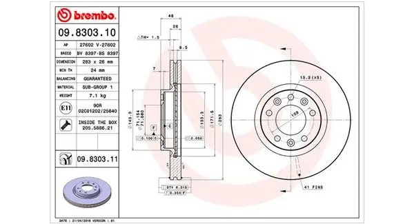 MAGNETI MARELLI 360406041400 Тормозной диск
