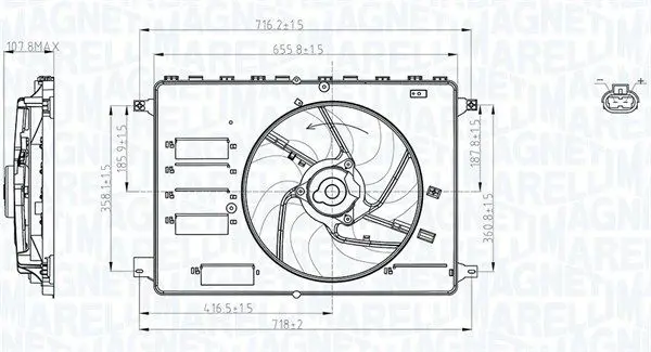 MAGNETI MARELLI 069422761010 Вентилятор, охлаждение