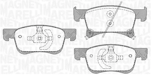 MAGNETI MARELLI 363916060814 Комплект тормозных колодок