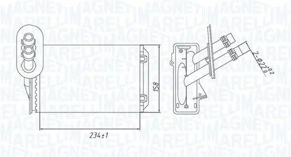 MAGNETI MARELLI 350218492000 Теплообменник, отопление