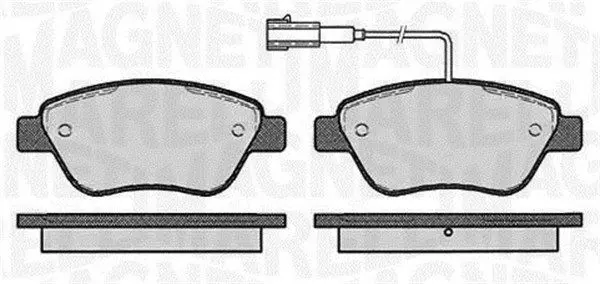 MAGNETI MARELLI 363916060126 Колодки тормозные передние