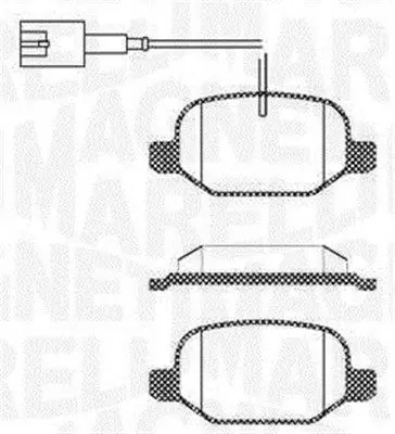 MAGNETI MARELLI 363916060687 Колодки тормозные задние