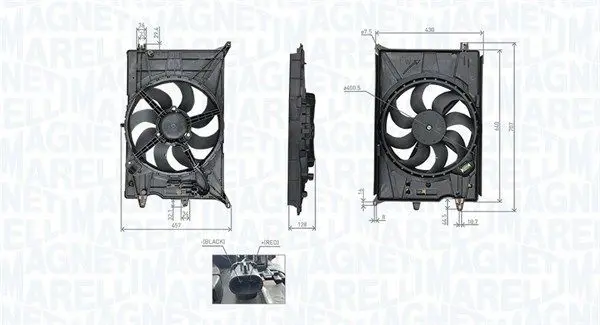 MAGNETI MARELLI 069422777010 Вентилятор, охлаждение
