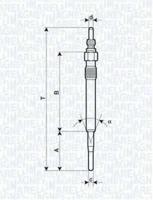 MAGNETI MARELLI 062900058304 Свеча накаливания
