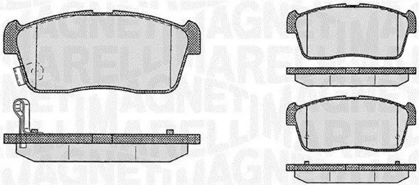 MAGNETI MARELLI 363916060470 Комплект тормозных колодок