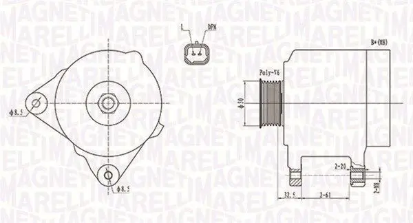 MAGNETI MARELLI 063731824010 Генератор