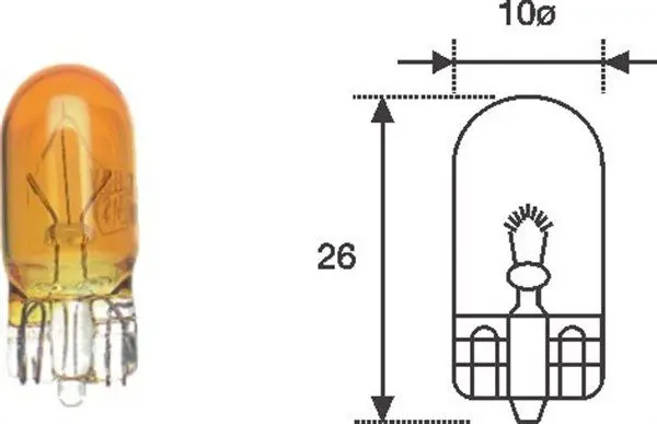 MAGNETI MARELLI 002051800000 Лампа накаливания WY5W 12V
