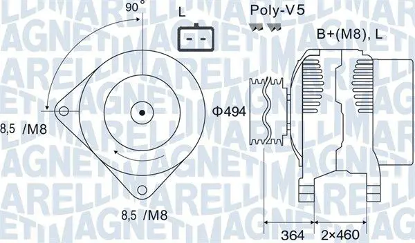 MAGNETI MARELLI 063731645010 Генератор