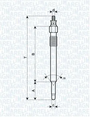 MAGNETI MARELLI 062900020304 Свеча накаливания