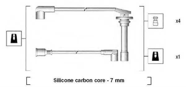 MAGNETI MARELLI 941275010862 Комплект проводов зажигания