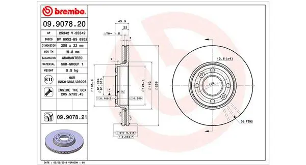 MAGNETI MARELLI 360406121800 Тормозной диск