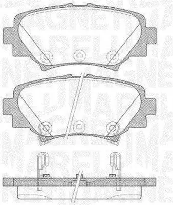 MAGNETI MARELLI 363916060809 Комплект тормозных колодок