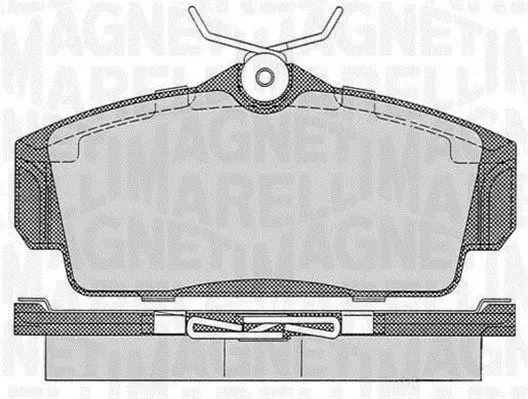 MAGNETI MARELLI 363916060344 Комплект тормозных колодок