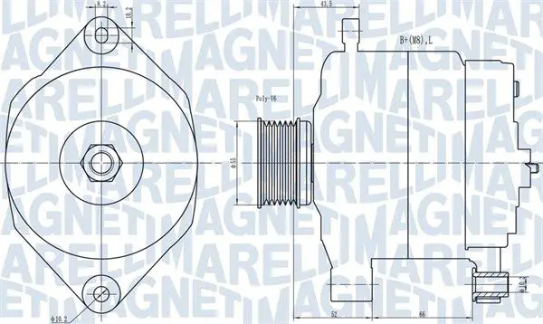 MAGNETI MARELLI 063731343010 Генератор