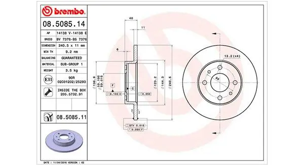 MAGNETI MARELLI 360406021600 Тормозной диск