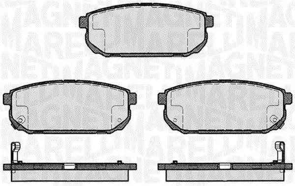 MAGNETI MARELLI 363916060448 Комплект тормозных колодок