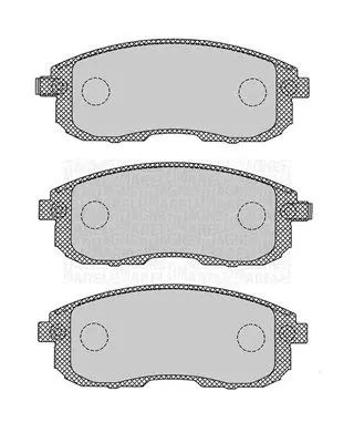 MAGNETI MARELLI 363916060695 Комплект тормозных колодок