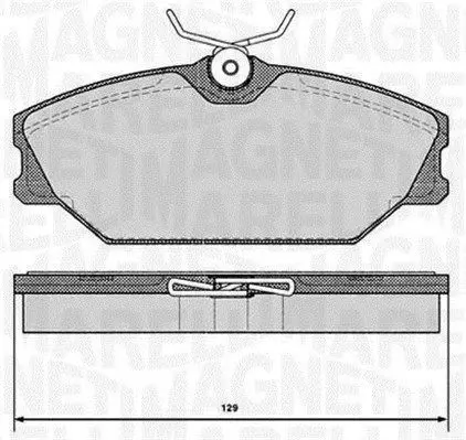 MAGNETI MARELLI 363916060377 Комплект тормозных колодок