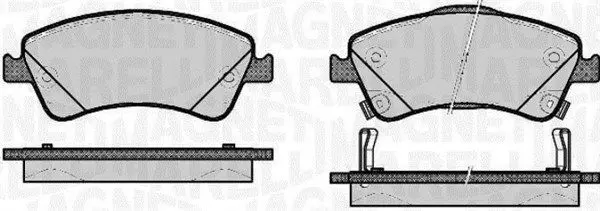 MAGNETI MARELLI 363916060665 Комплект тормозных колодок
