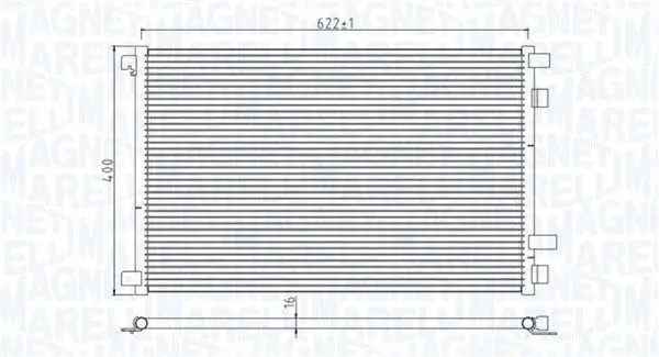 MAGNETI MARELLI 350203932000 Конденсатор, кондиционер