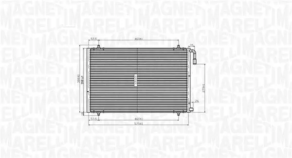 MAGNETI MARELLI 350203825000 Конденсатор, кондиционер