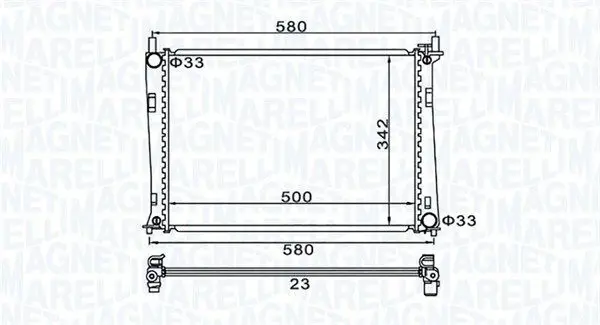 MAGNETI MARELLI 350213152600 Радиатор, охлаждение двигателя