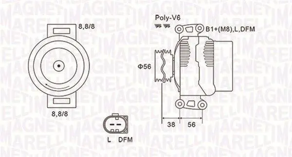 MAGNETI MARELLI 063731811010 Генератор