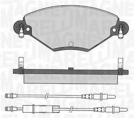 MAGNETI MARELLI 363916060181 Колодки тормозные передние psa