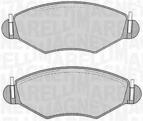 MAGNETI MARELLI 363916060201 Колодки тормозные передние psa
