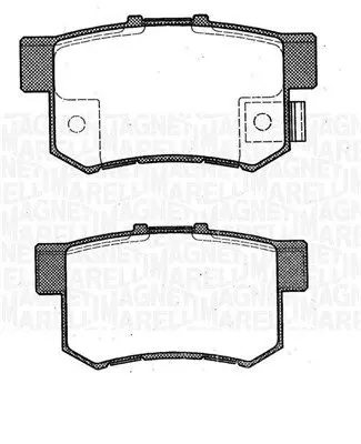 MAGNETI MARELLI 363916060461 Комплект тормозных колодок