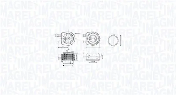 MAGNETI MARELLI 350300001900 масляный радиатор,