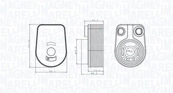 MAGNETI MARELLI 350300002800 масляный радиатор,