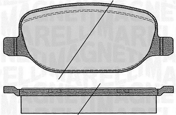 MAGNETI MARELLI 363916060425 Колодки тормозные задние