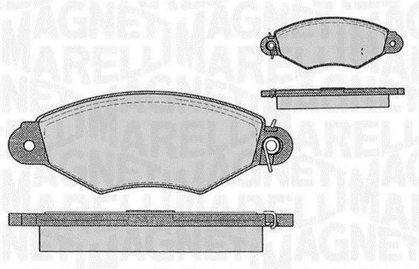 MAGNETI MARELLI 363916060200 Комплект тормозных колодок