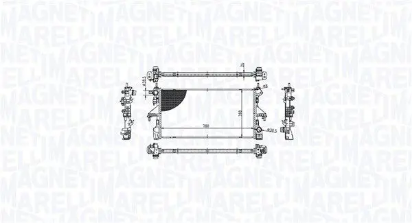 MAGNETI MARELLI 350213213100 Радиатор psa boxer 3, jumper 3