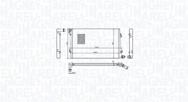 MAGNETI MARELLI 350213218100 Радиатор, охлаждение двигателя