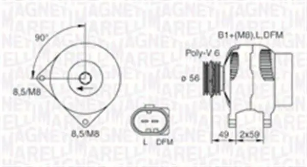 MAGNETI MARELLI 063731378010 Генератор