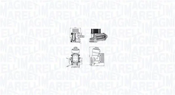 MAGNETI MARELLI 350300003400 масляный радиатор,