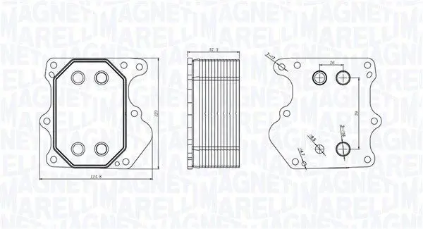 MAGNETI MARELLI 350300001600 масляный радиатор,