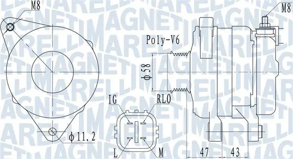 MAGNETI MARELLI 063732097010 Генератор