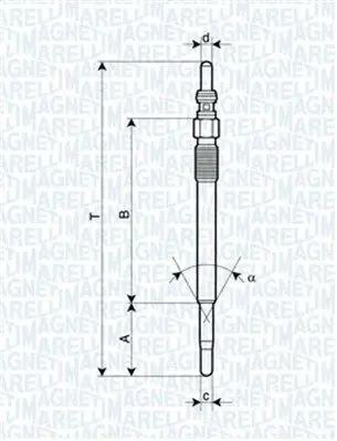 MAGNETI MARELLI 062900029304 Свеча накаливания