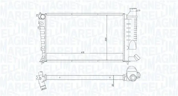 MAGNETI MARELLI 350213188400 Радиатор, охлаждение двигателя